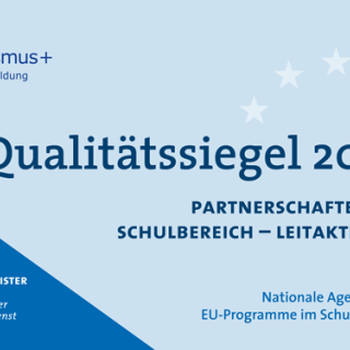 Certifikát kvality pre projekt Erasmus +„ Život vo vode, pri vode a s vodou“