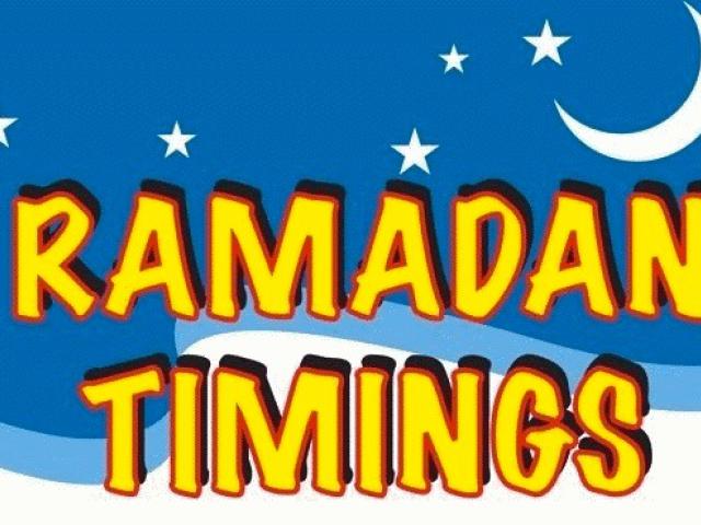 School Timings for Ramadan