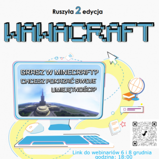 II edycja konkursu „Najciekawsza mapa edukacyjna WawaCraft”, realizowany w ramach stołecznego projektu Eduwarszawa.pl