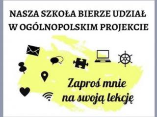 Bierzemy udział w 2. edycji ogólnopolskiego projektu Zaproś mnie na swoją lekcję