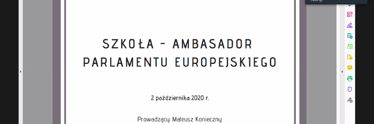 Przystępujemy do Programu EPAS (European Parliament Ambassador School)