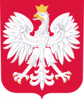 godło Polski - biały orzeł na czerwonym tle