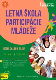 IUVENTA - Slovenský inštitút mládeže organizuje "Letnú školu participácie mládeže"