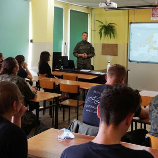 Spotkanie z przedstawicielami 4 Warmińsko - Mazurskiej Brygady Obrony Terytorialnej