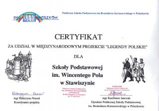 Międzynarodowy projekt "Legendy Polskie"